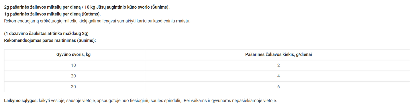 Reavet erškėtuogės šunims ir katėms, milteliai 250g