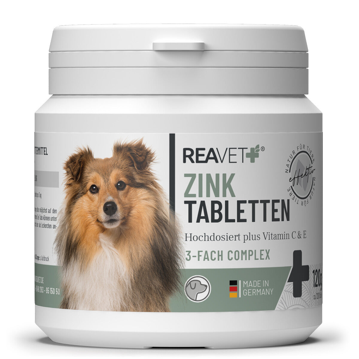 Reavet cinko tablečių maisto papildas šunims 120g