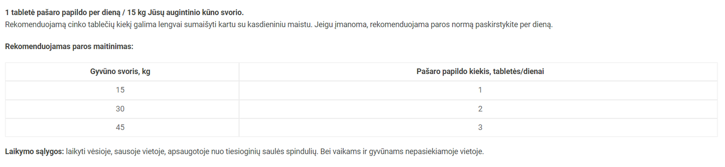 Reavet cinko tablečių maisto papildas šunims 120g
