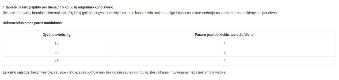 Reavet imuninei sistemai maisto papildas šunims, tabletės 120g