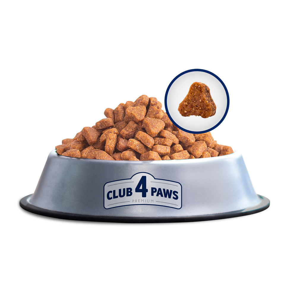 Club4Paws sausas šunų maistas SU VIŠTIENA, didelių veislių šuniukams. 14kg