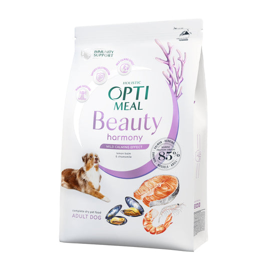 Optimeal beauty harmony, sausas šunų maistas SU ŽUVIMI. 4kg