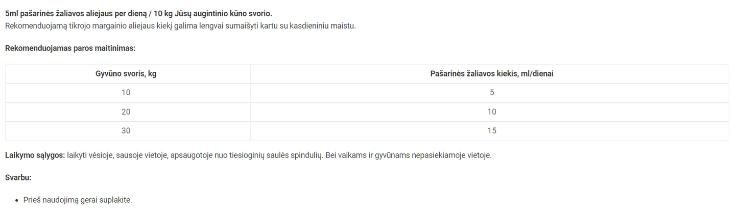 Reavet tikrojo margainio aliejus šunims 250ml