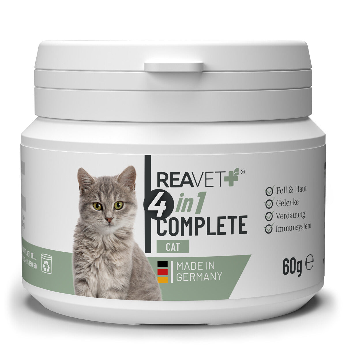 Reavet 4in1 Complete maisto papildas katėms, milteliai 60g