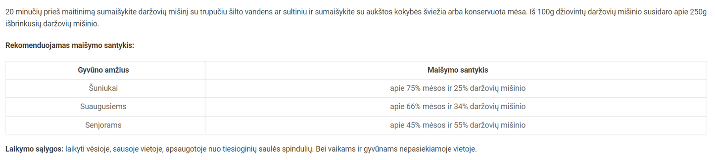 Reavet ūkininko daržo maisto papildas šunims, dribsniai 1kg