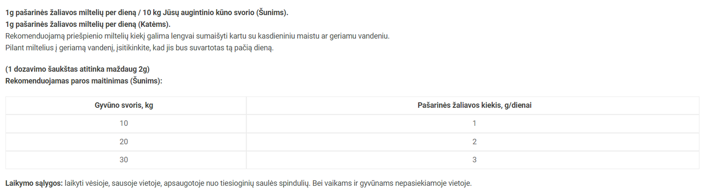 Reavet priešpienis šunims ir katėms, milteliai 100g