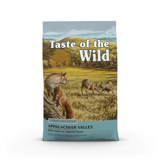 Taste of the Wild Appalachian Valley sausas begrūdis mažų veislių šunų maistas SU ELNIENA IR AVINŽIRNIAIS, 2kg/5.6kg/12.2kg