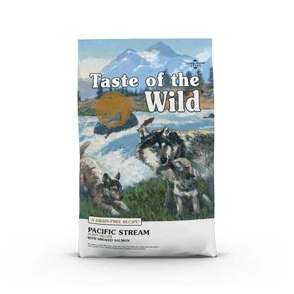 Taste of the Wild Pacific Stream Puppy sausas begrūdis šunų maistas SU LAŠIŠA mažiems šuniukams, 2kg/12.2 kg
