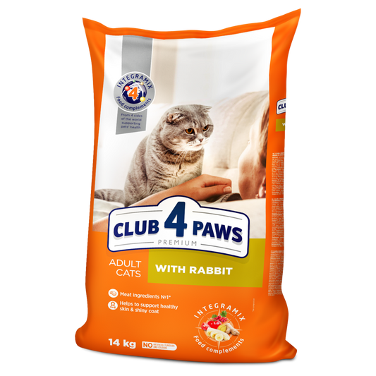 Club4Paws sausas kačių maistas SU TRIUŠIENA 14kg