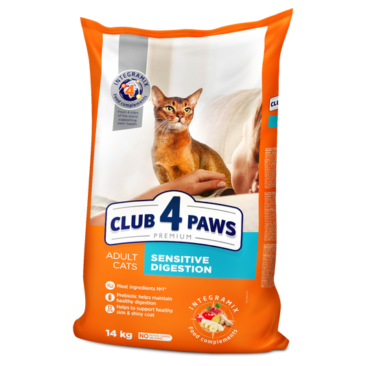 Club4Paws sausas kačių maistas Sensitive digestion SU VIŠTIENA 14kg