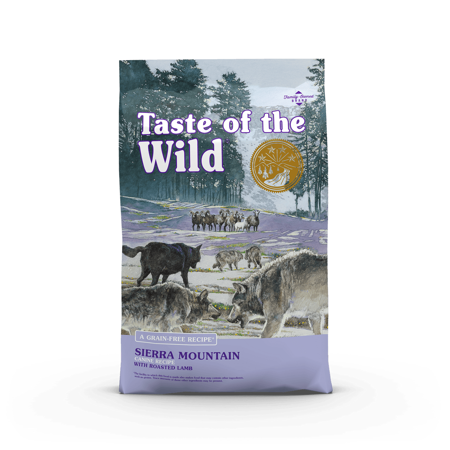 Taste of the Wild Sierra Mountain sausas begrūdis šunų maistas SU ĖRIENA, 2kg/5.6kg/12.2 kg