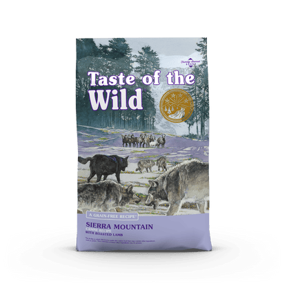 Taste of the Wild Sierra Mountain sausas begrūdis šunų maistas SU ĖRIENA, 2kg/5.6kg/12.2 kg
